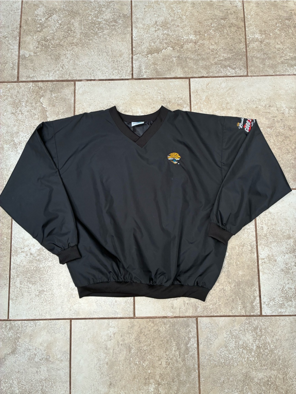 Augusta Sportswear Black V-Neck Lightweight Pullover with Small Embroidered Logo